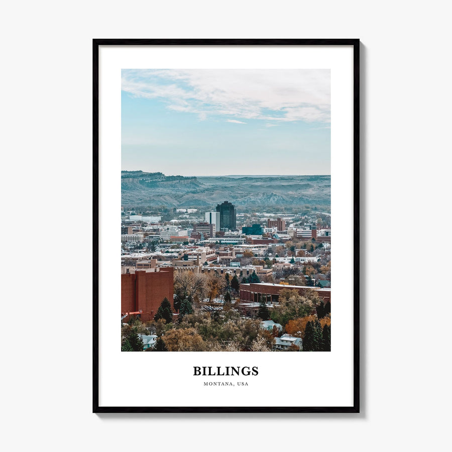 Billings Classic Poster, framed poster mockup