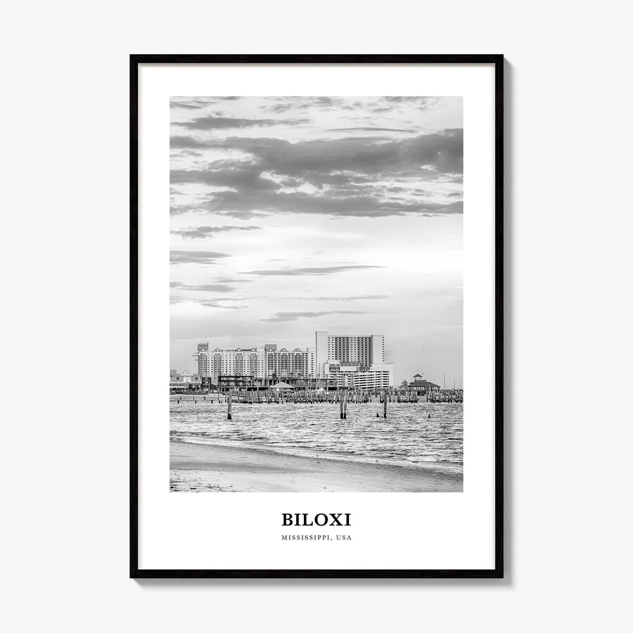 Biloxi Classic Poster, framed poster mockup