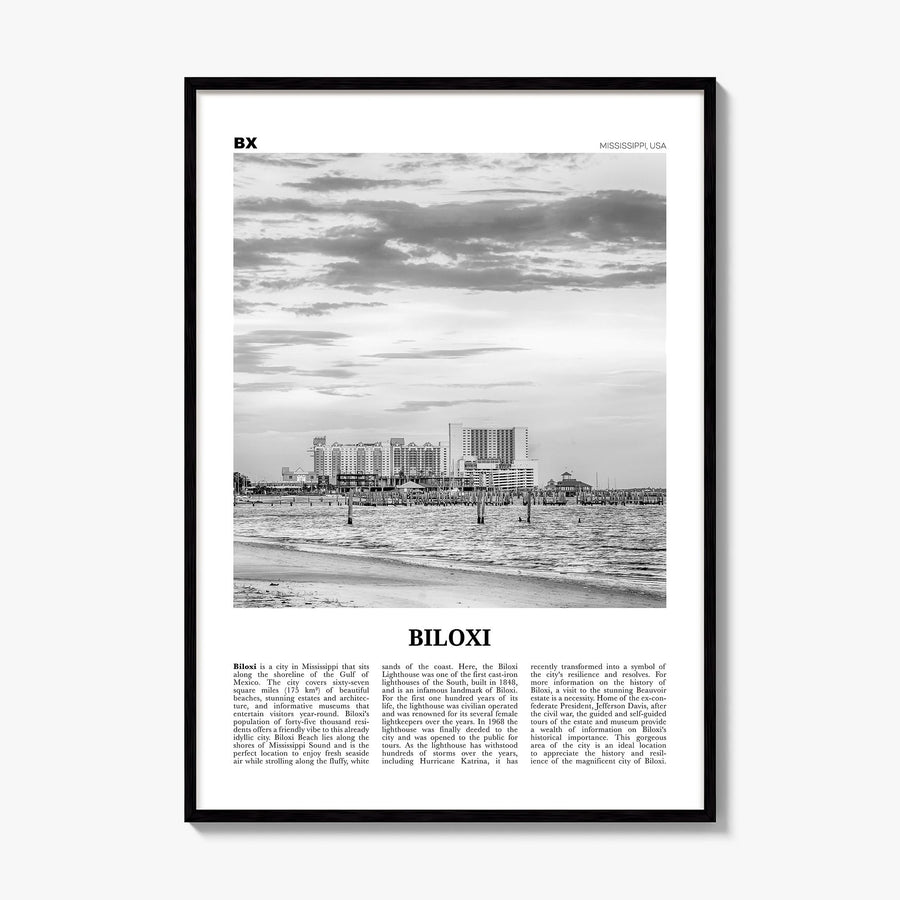 Biloxi Newspaper Poster, framed poster mockup
