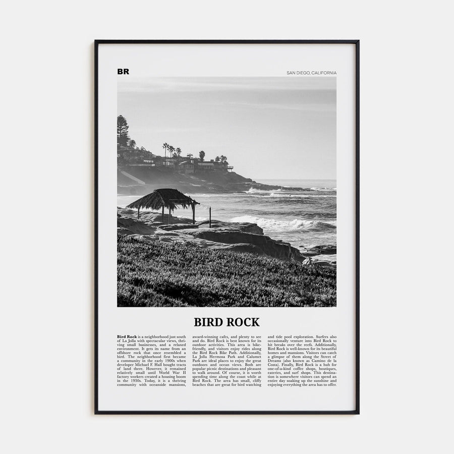 Bird Rock No 1 Poster None / 8x12 in Nbourhood Travel B&W Poster