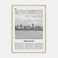 Birkenhead Poster Natural Wood / 8x12 in Nbourhood Travel B&W Poster