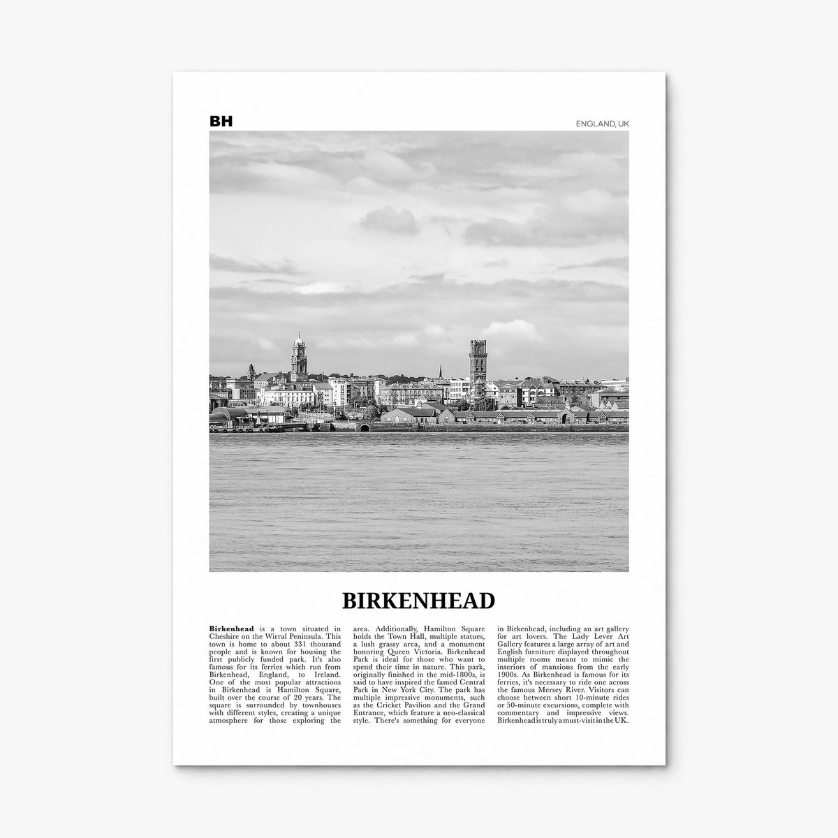 Birkenhead Newspaper Poster, print only (unframed)