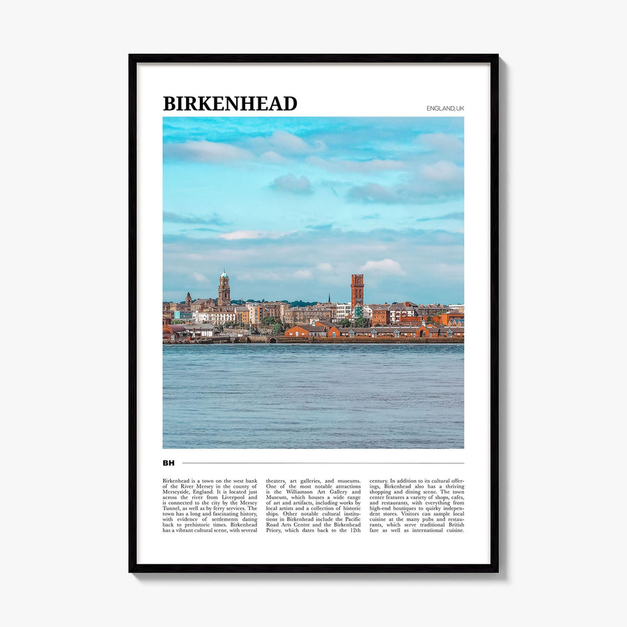 Birkenhead Travel Poster, framed poster mockup