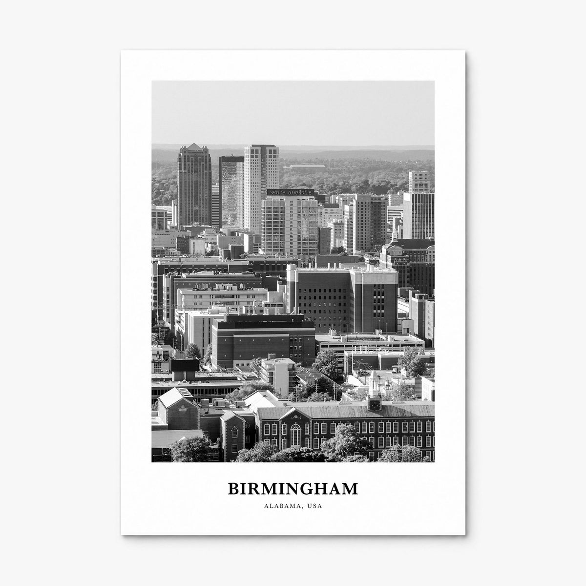 Birmingham, Alabama Classic Poster, print only (unframed)