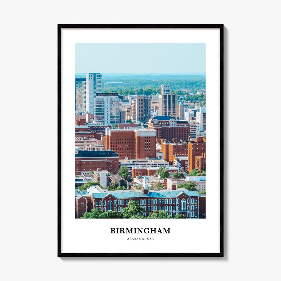 Birmingham, Alabama Classic Poster, framed poster mockup