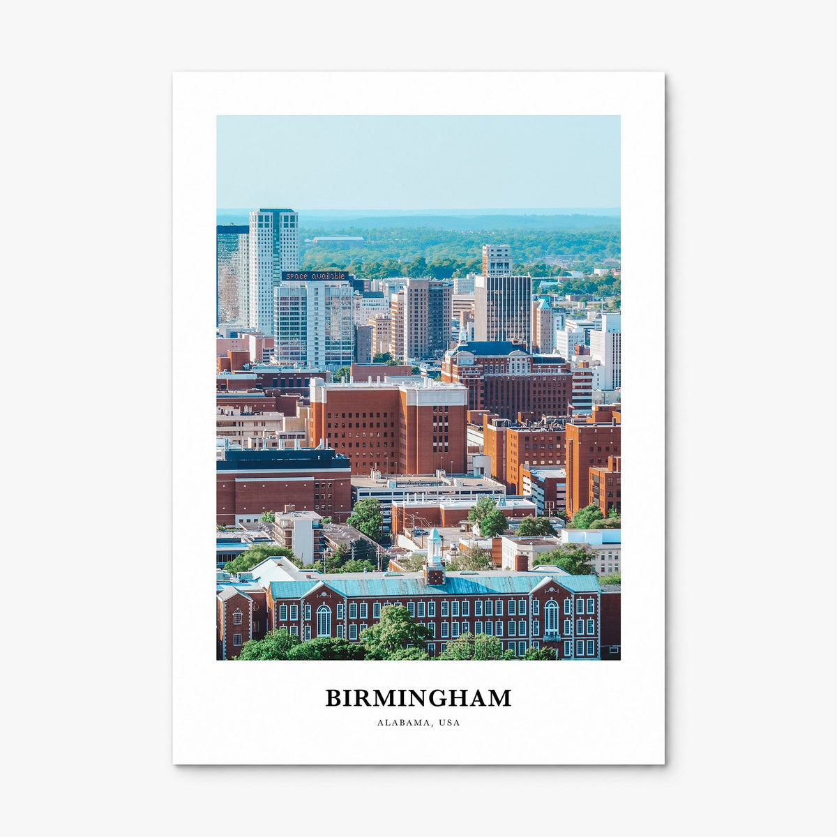 Birmingham, Alabama Classic Poster, print only (unframed)