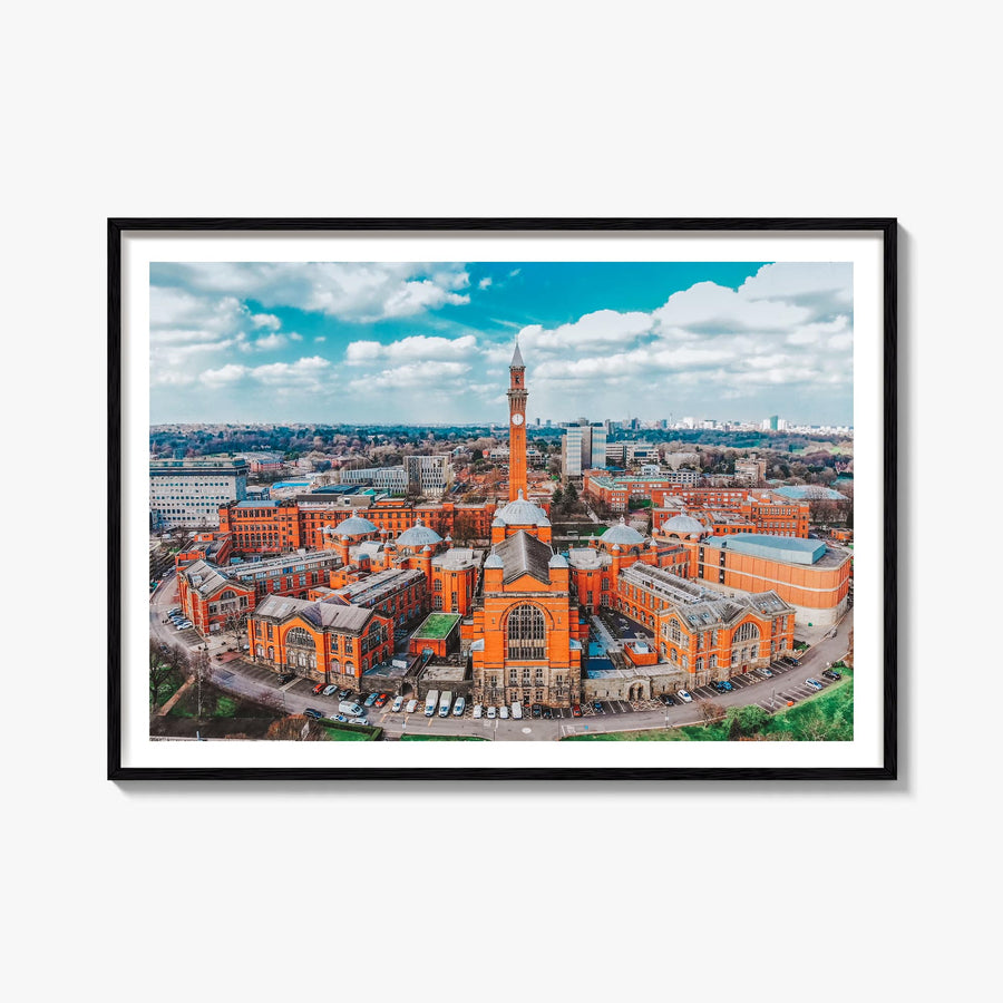 Birmingham, England colorful photo poster of United Kingdom – horizontal wall art, unframed print shown in interior mockup