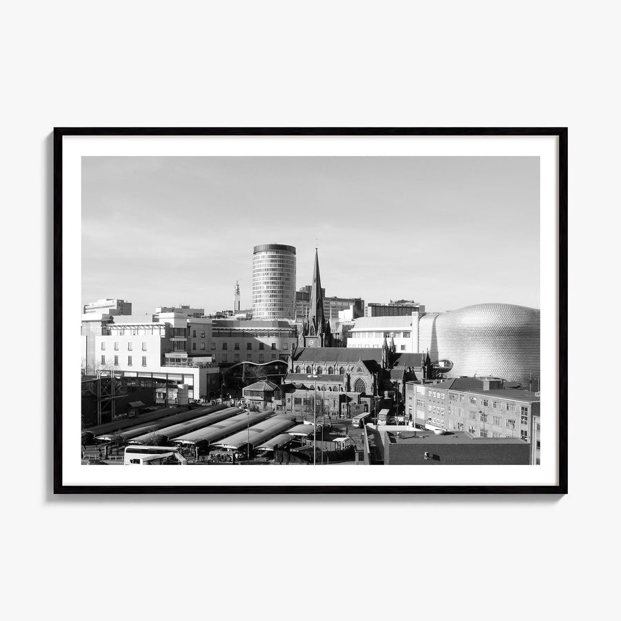 Birmingham, England Photo Poster, framed poster mockup, white border