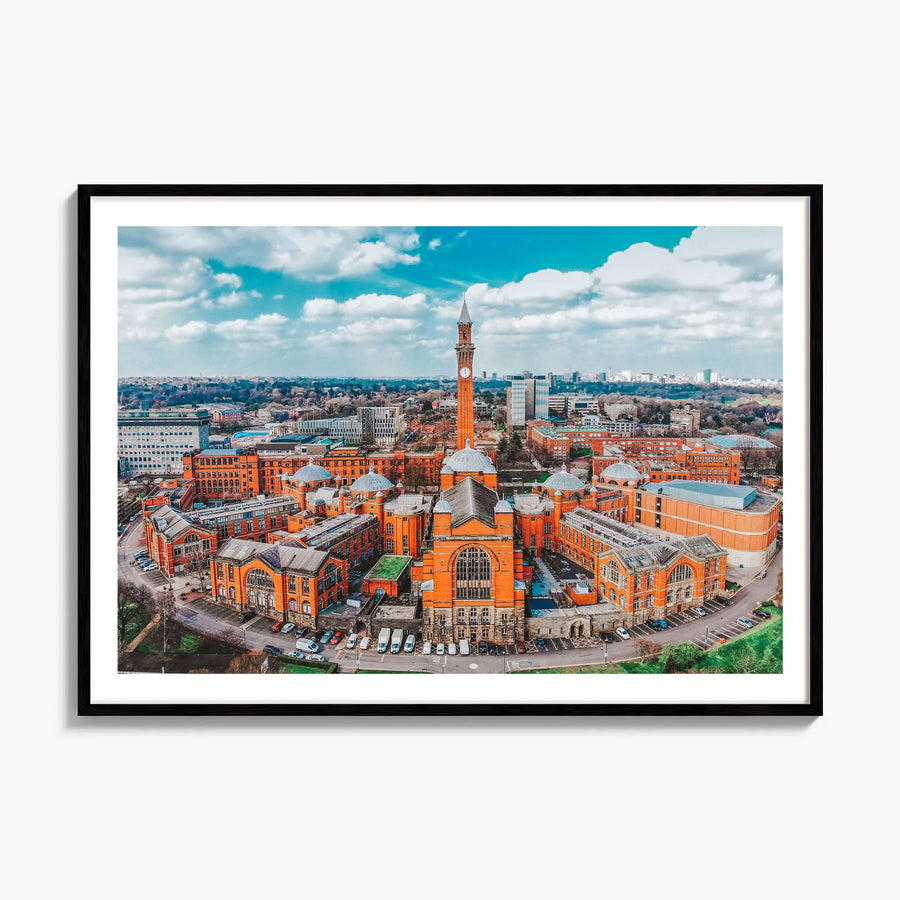 Birmingham, England Photo Poster, framed poster mockup, white border