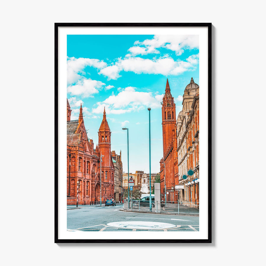 Birmingham, England Photo Poster, framed poster mockup, white border