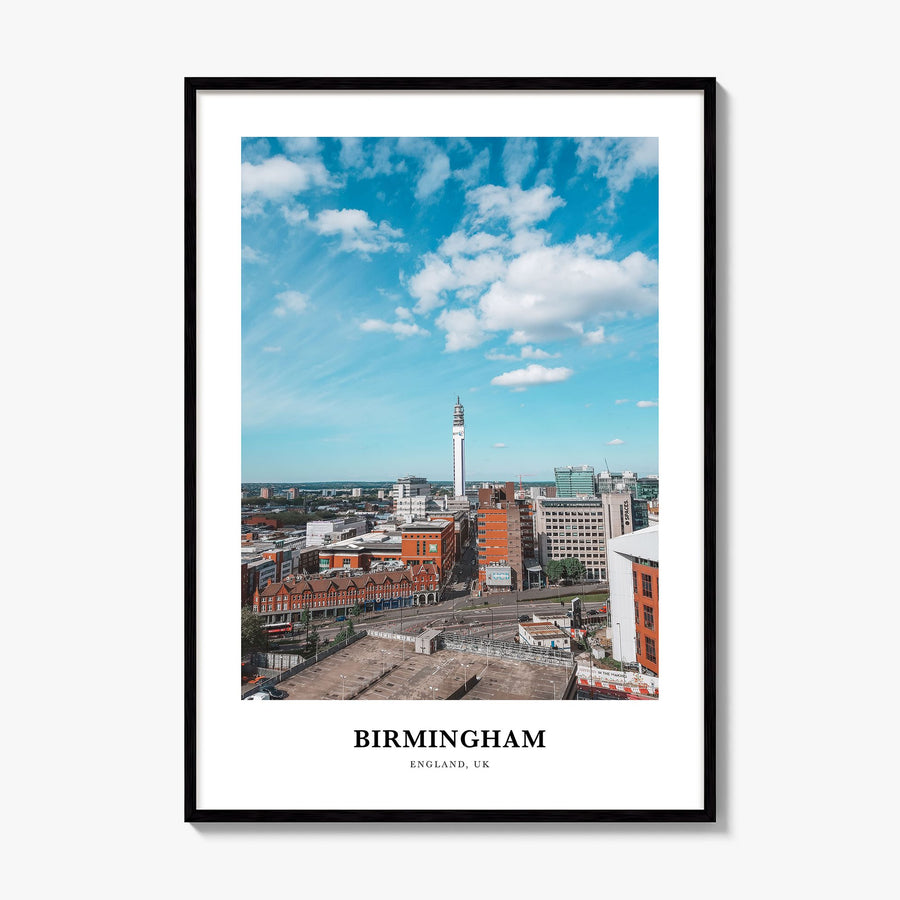 Birmingham, England Classic Poster, framed poster mockup