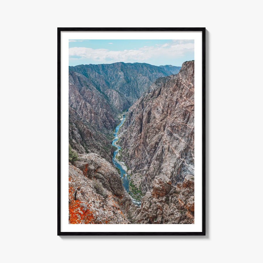 Black Canyon of the Gunnison National Park colorful photo poster of Colorado, USA – vertical wall art, unframed print shown i