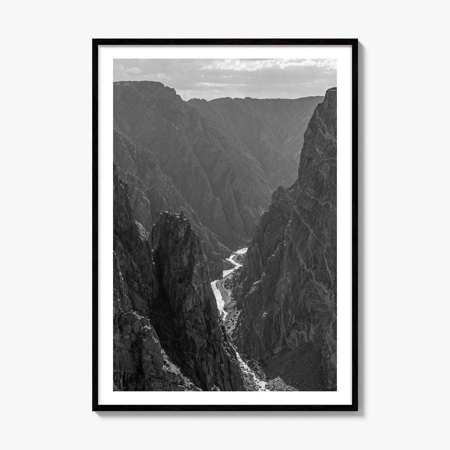 Black Canyon of the Gunnison National Park Photo Poster, framed poster mockup, white border
