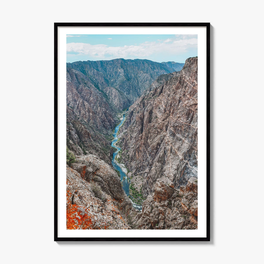 Black Canyon of the Gunnison National Park Photo Poster, framed poster mockup, white border