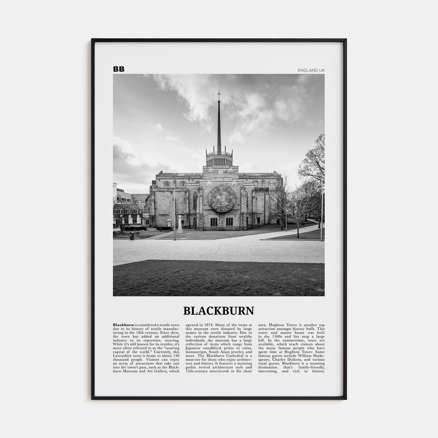 Blackburn Poster None / 8x12 in Nbourhood Travel B&W Poster