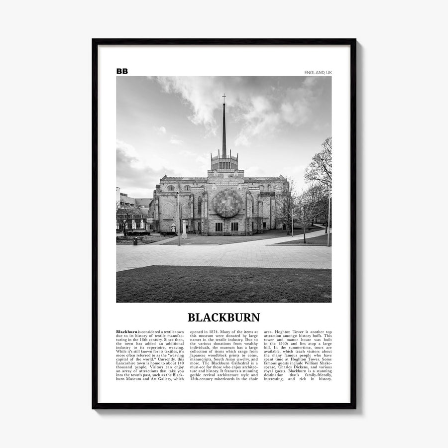 Blackburn Newspaper Poster, framed poster mockup