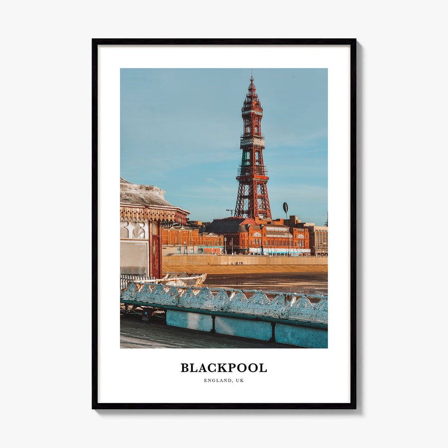Blackpool Classic Poster, framed poster mockup