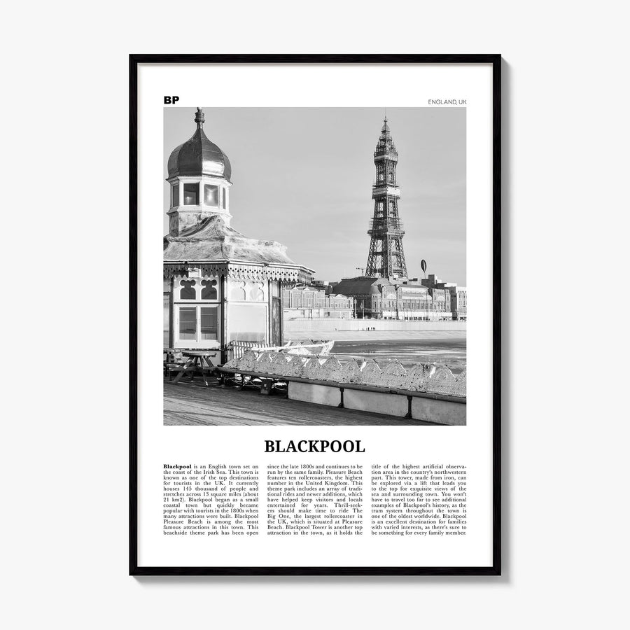 Blackpool Newspaper Poster, framed poster mockup