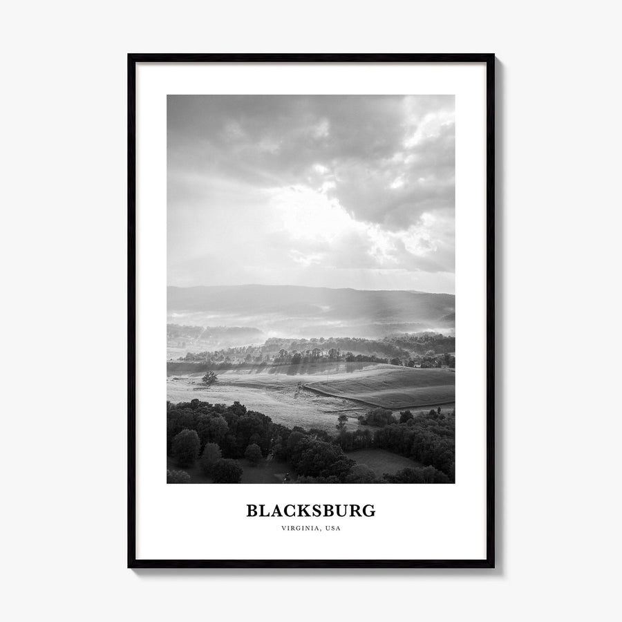 Blacksburg Classic Poster, framed poster mockup