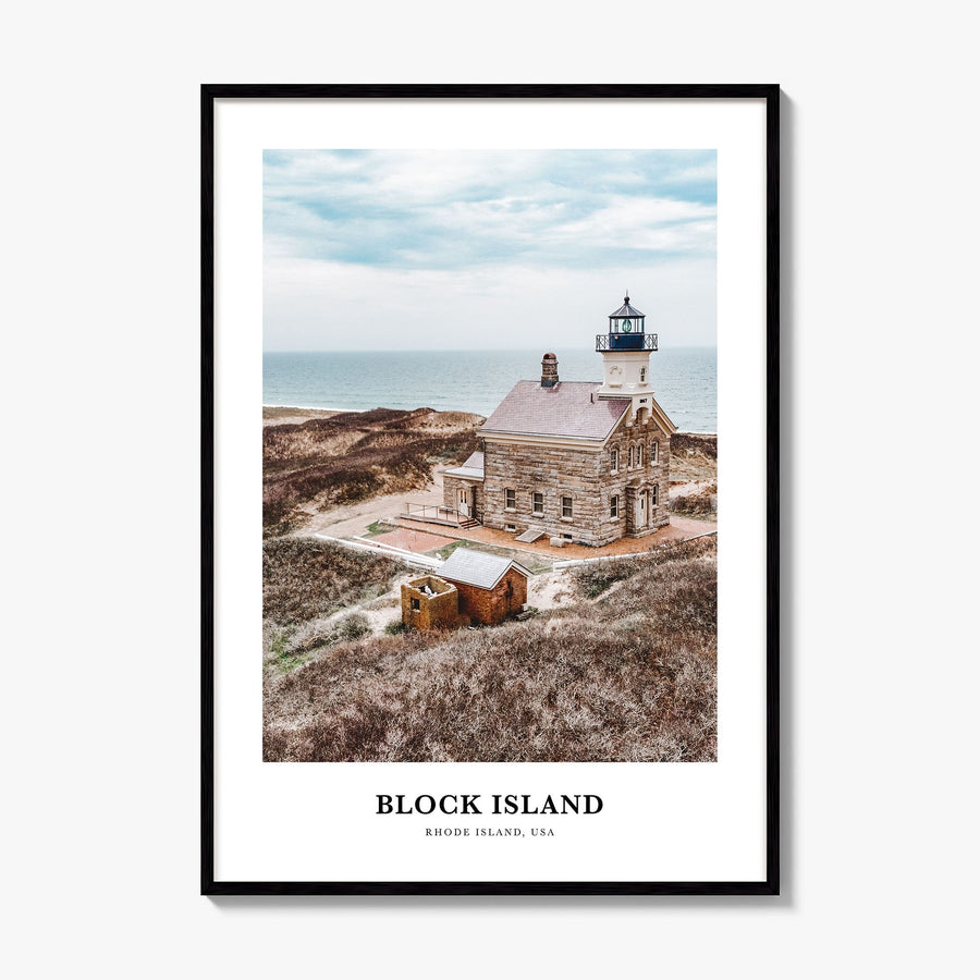 Block Island Classic Poster, framed poster mockup
