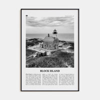 Block Island Poster None / 8x12 in Nbourhood Travel B&W Poster