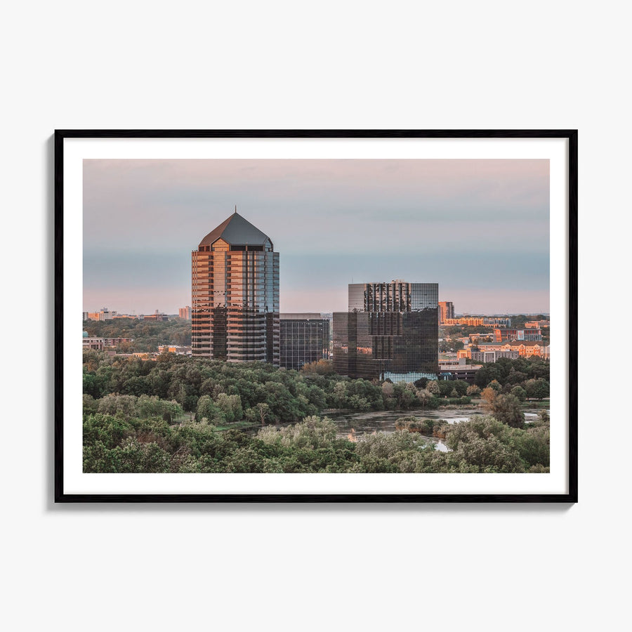 Bloomington Photo Poster, framed poster mockup, white border