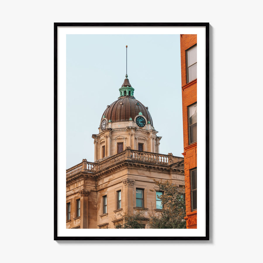 Bloomington Photo No 1 Poster, framed poster mockup, white border