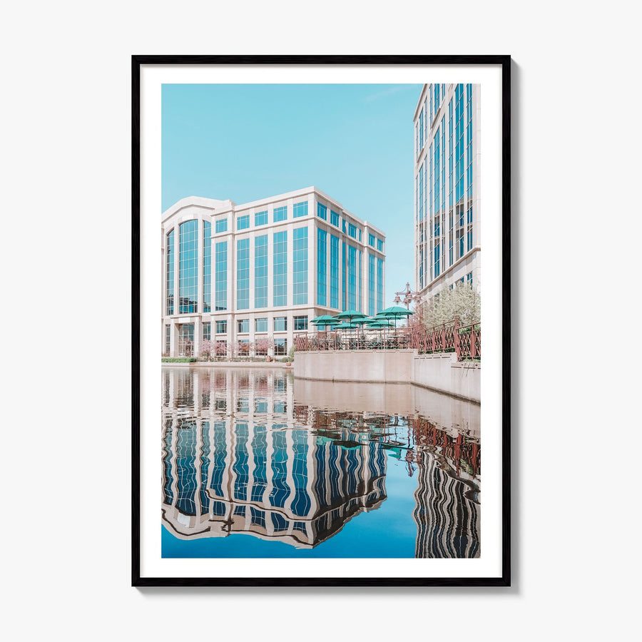 Bloomington Photo No 2 Poster, framed poster mockup, white border