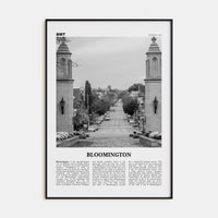 Bloomington Poster None / 8x12 in Nbourhood Travel B&W Poster