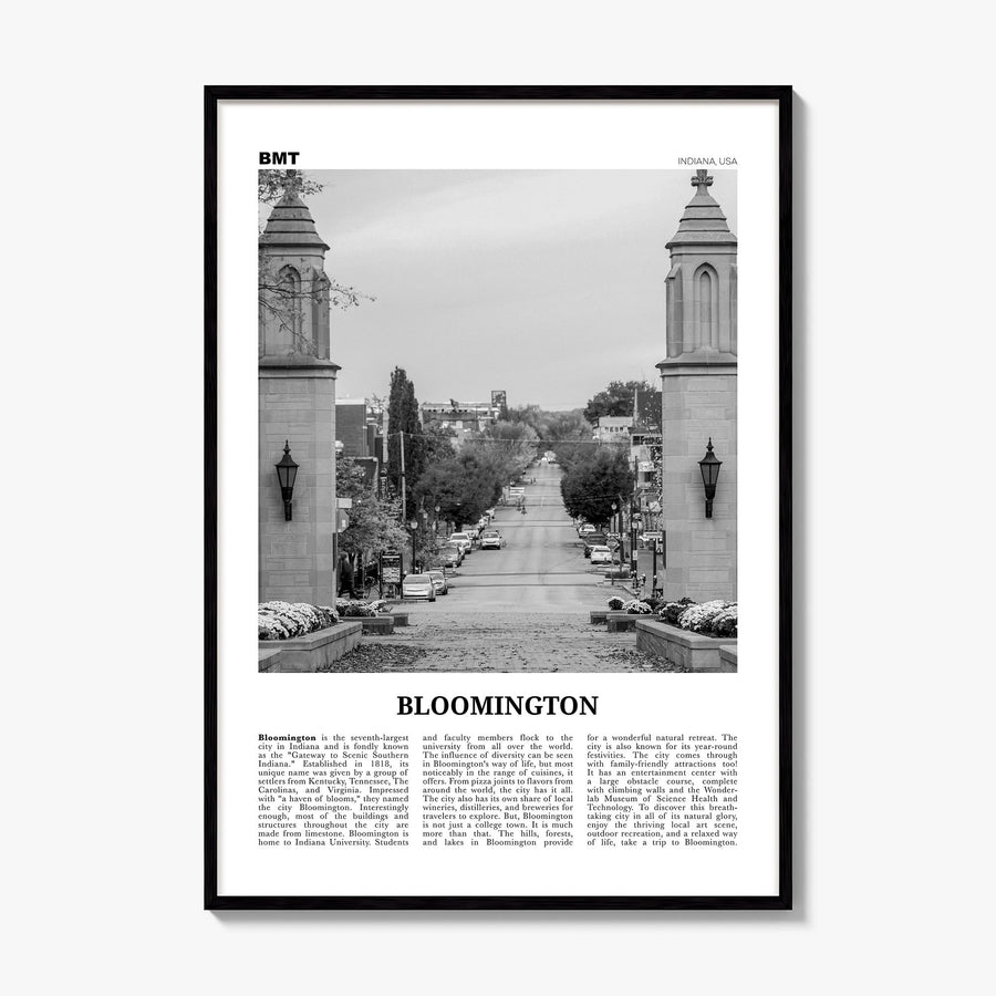 Bloomington Newspaper Poster, framed poster mockup