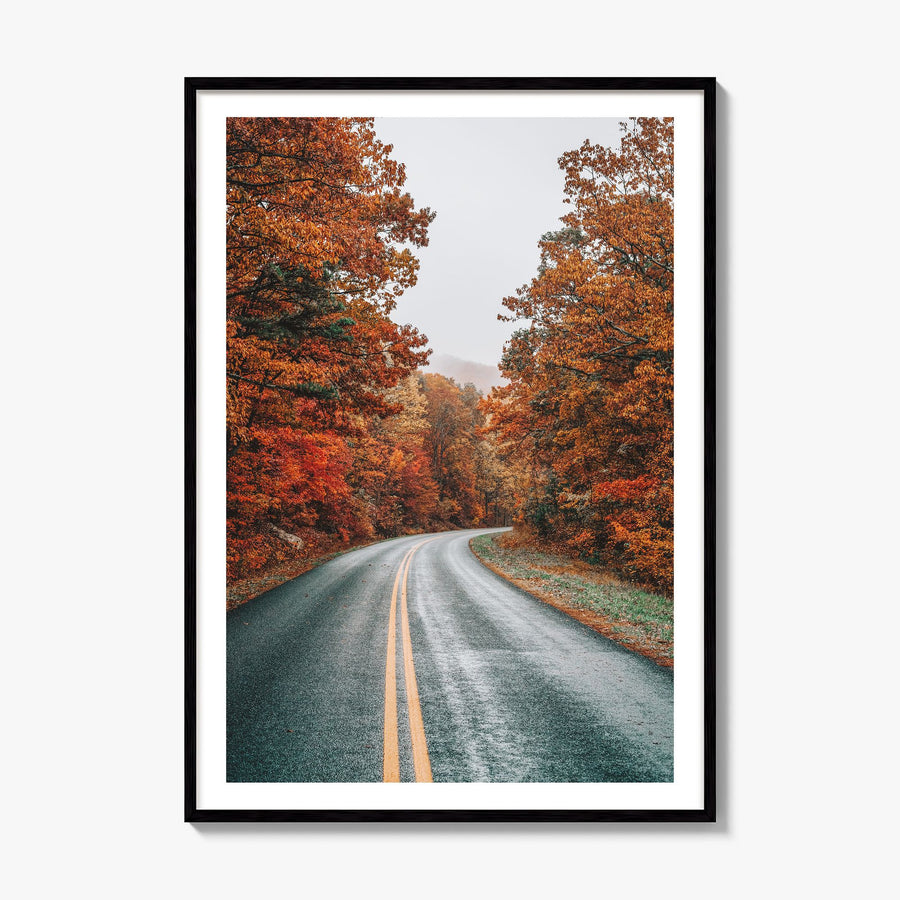 Blue Ridge Parkway Photo No 2 Poster, framed poster mockup, white border
