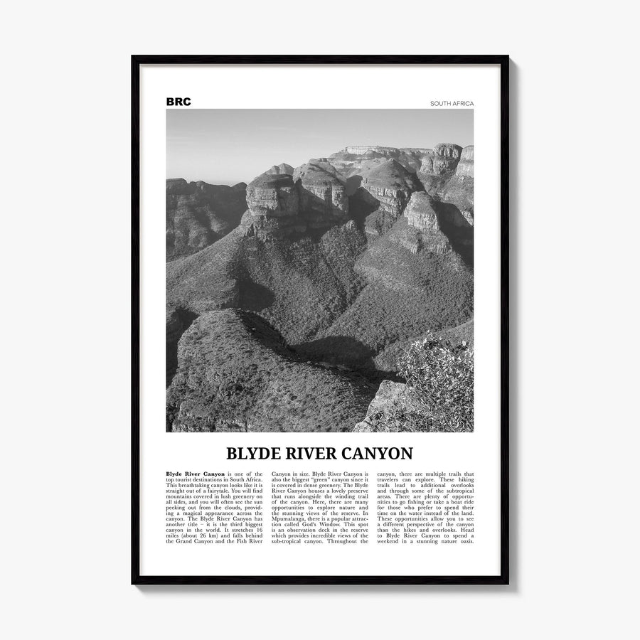 Blyde River Canyon Newspaper Poster, framed poster mockup