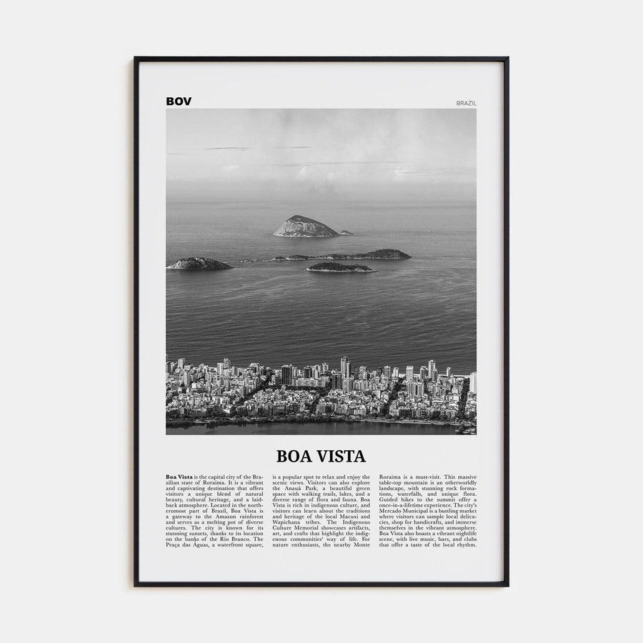 Boa Vista Poster None / 8x12 in Nbourhood Travel B&W Poster