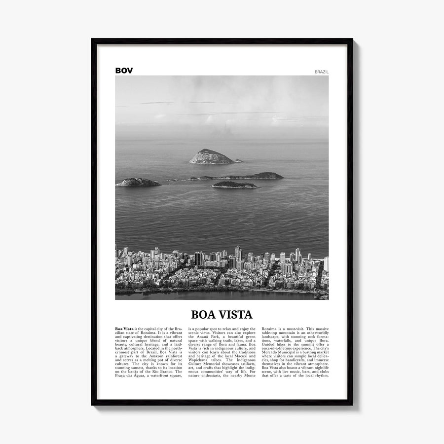 Boa Vista Newspaper Poster, framed poster mockup