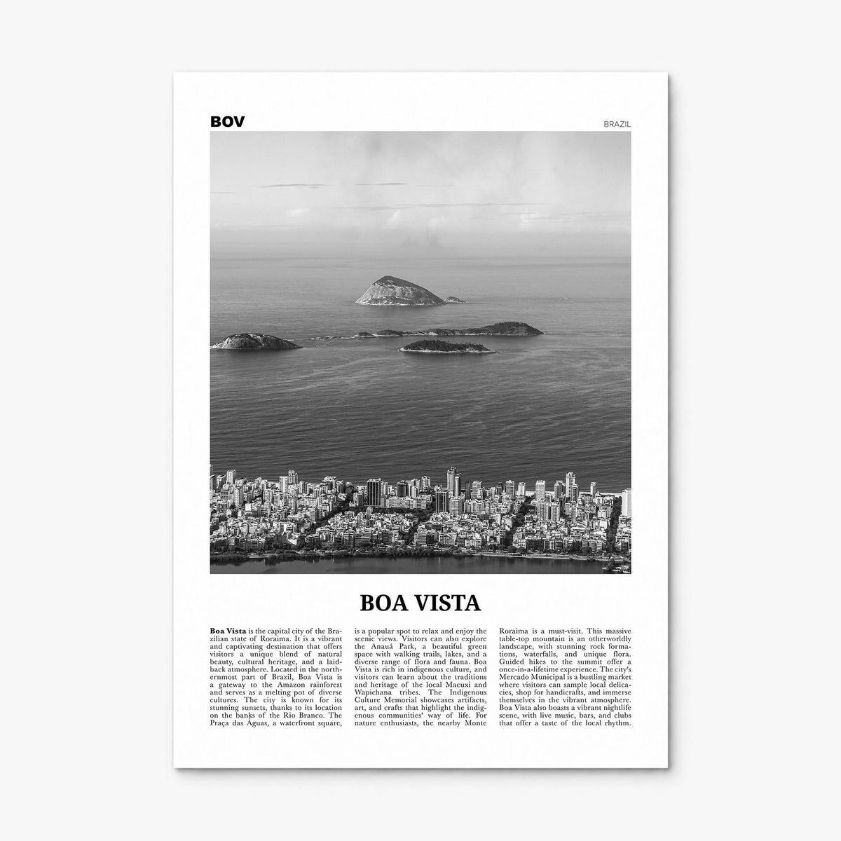 Boa Vista Newspaper Poster, print only (unframed)