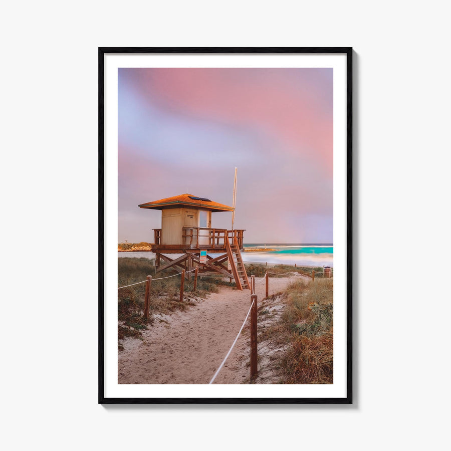 Boca Raton colorful photo poster of Florida, USA – vertical wall art, unframed print shown in interior mockup