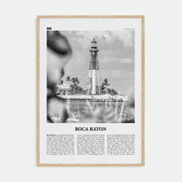 Boca Raton No 2 Poster Natural Wood / 8x12 in Nbourhood Travel B&W Poster