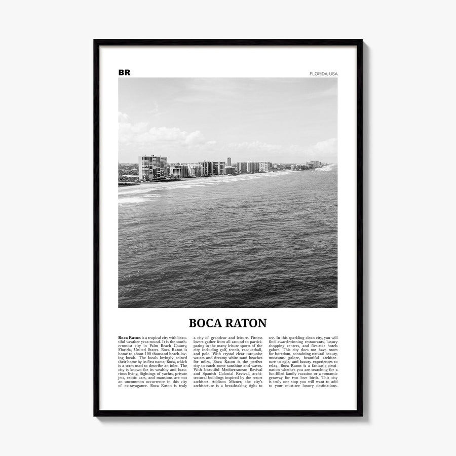 Boca Raton Newspaper No 1 Poster, framed poster mockup