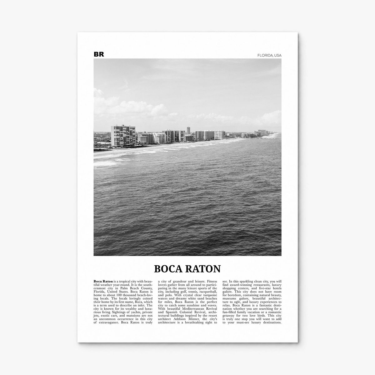 Boca Raton Newspaper No 1 Poster, print only (unframed)