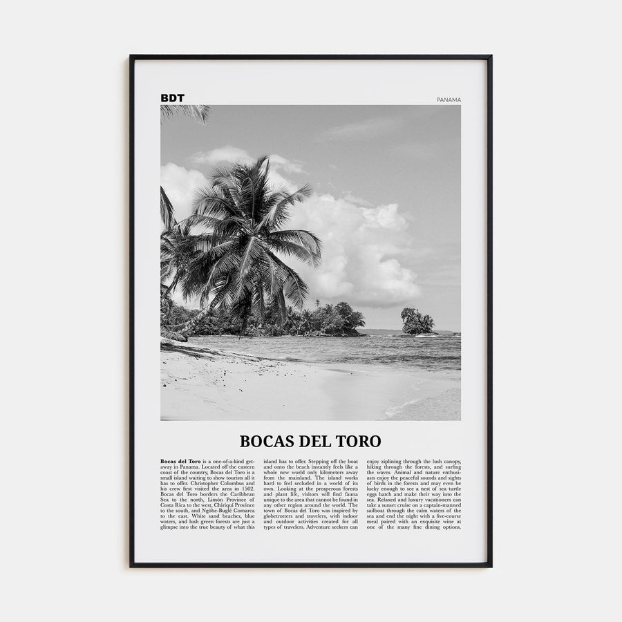 Bocas del Toro Poster None / 8x12 in Nbourhood Travel B&W Poster