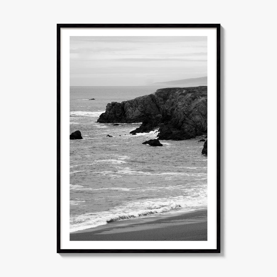 Bodega Bay Photo Poster, framed poster mockup, white border
