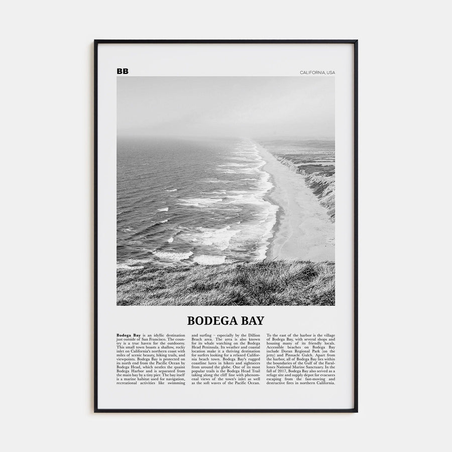 Bodega Bay Poster None / 8x12 in Nbourhood Travel B&W Poster