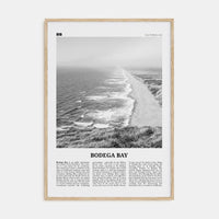 Bodega Bay Poster Natural Wood / 8x12 in Nbourhood Travel B&W Poster