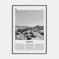 Bodrum Poster Black Metal / 8x12 in Nbourhood Travel B&W Poster