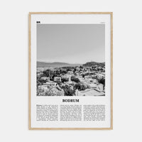 Bodrum Poster Natural Wood / 8x12 in Nbourhood Travel B&W Poster