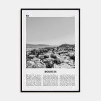 Bodrum Poster Black Wood / 8x12 in Nbourhood Travel B&W Poster