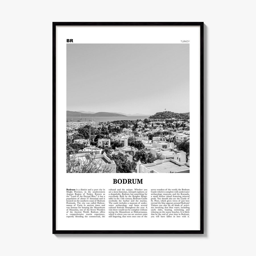 Bodrum Newspaper Poster, framed poster mockup