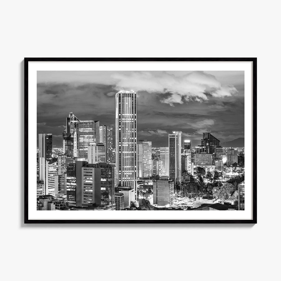 Bogotá Photo No 2 Poster, framed poster mockup, white border