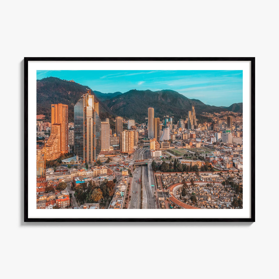 Bogotá Photo No 2 Poster, framed poster mockup, white border