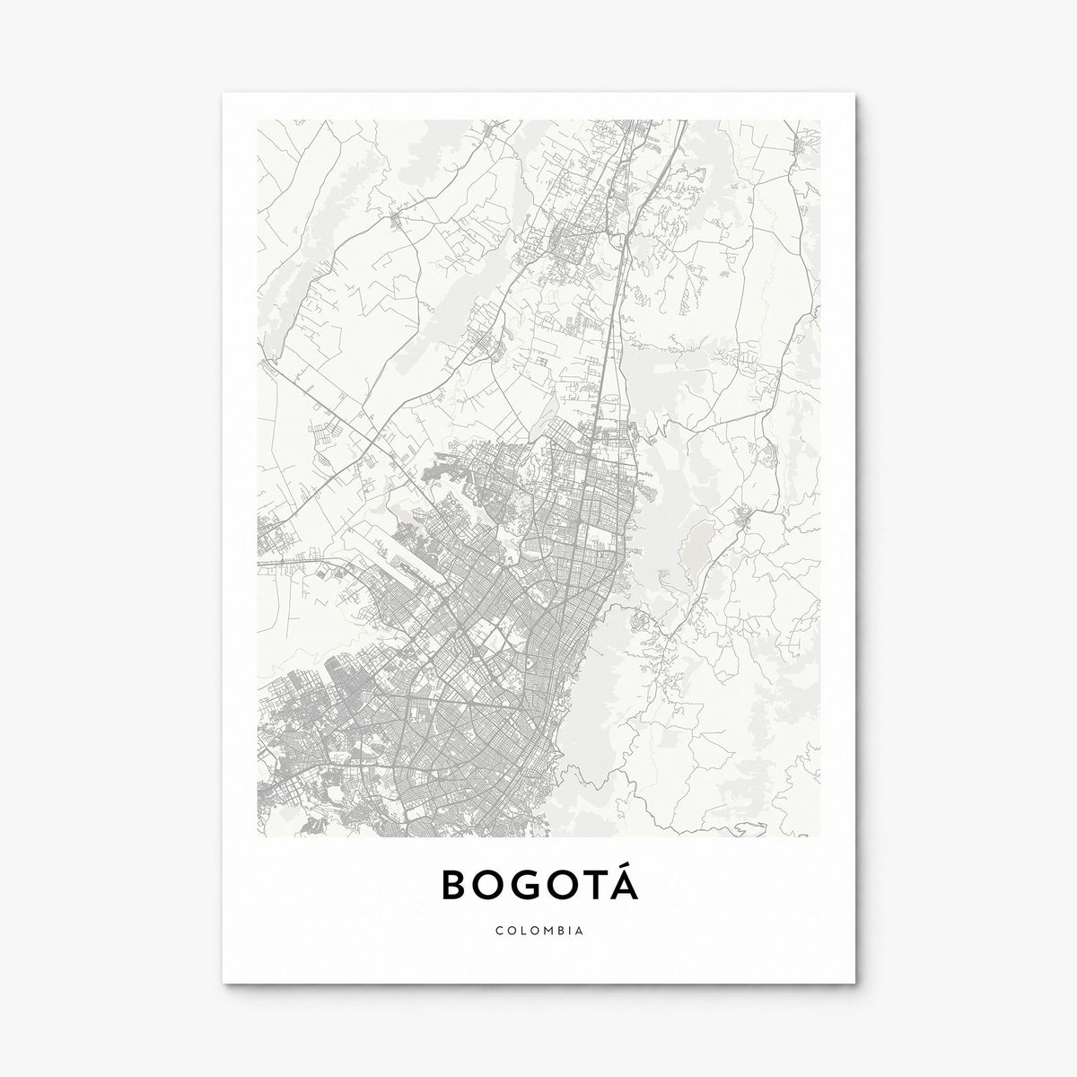 Bogotá Map Poster, print only (unframed)